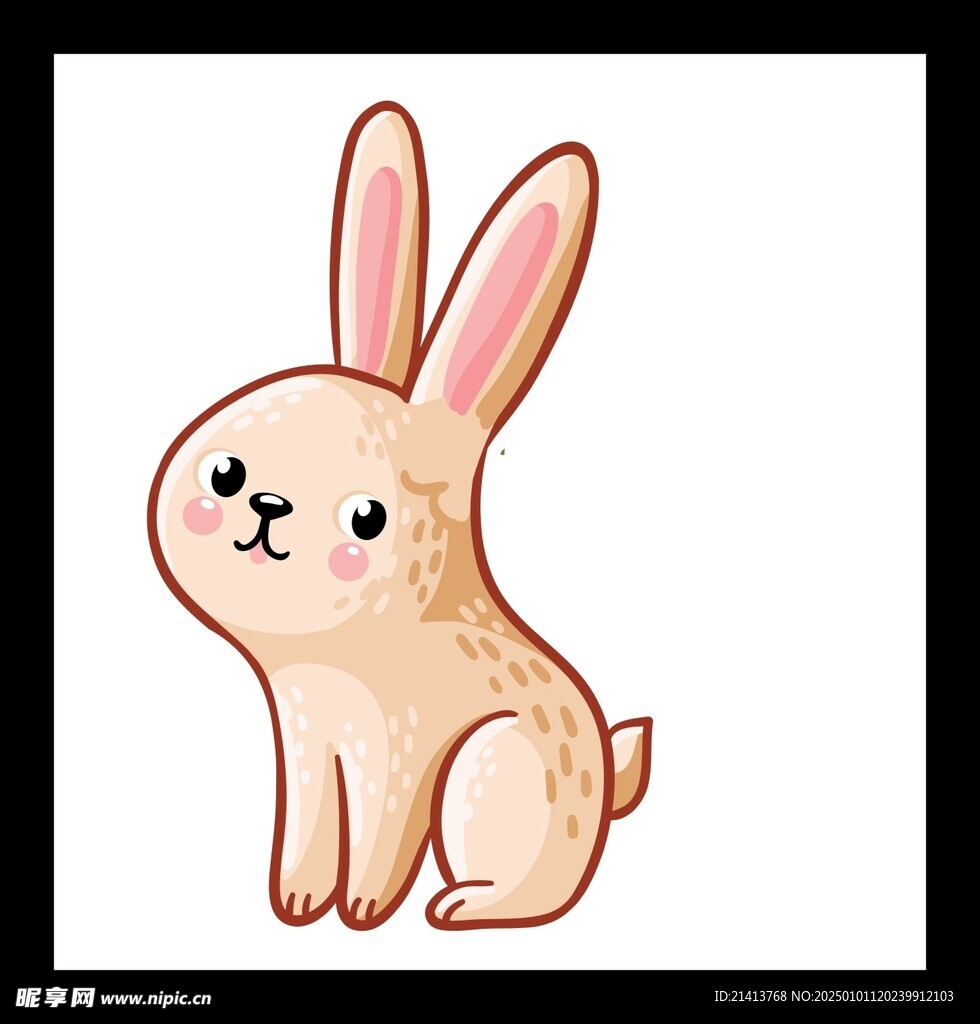 手绘卡通小兔