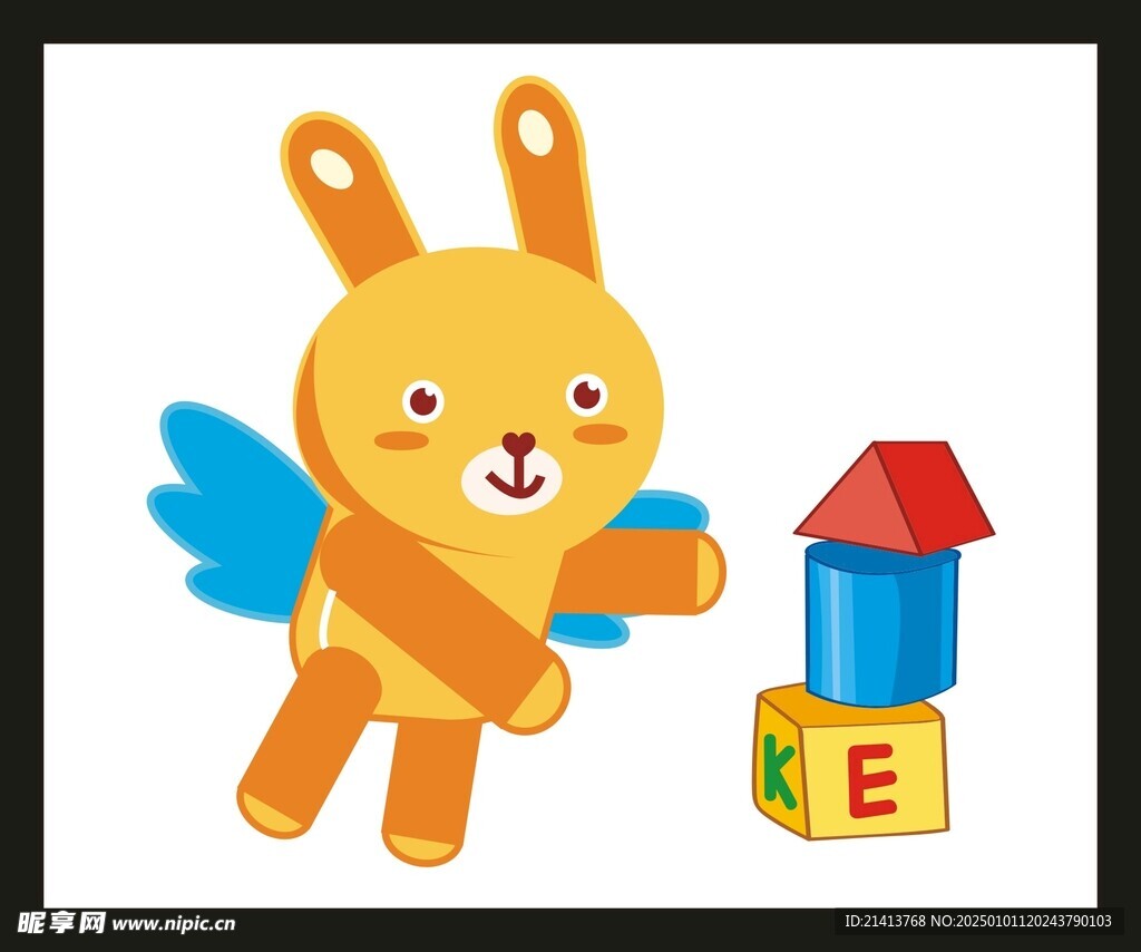 手绘卡通小兔
