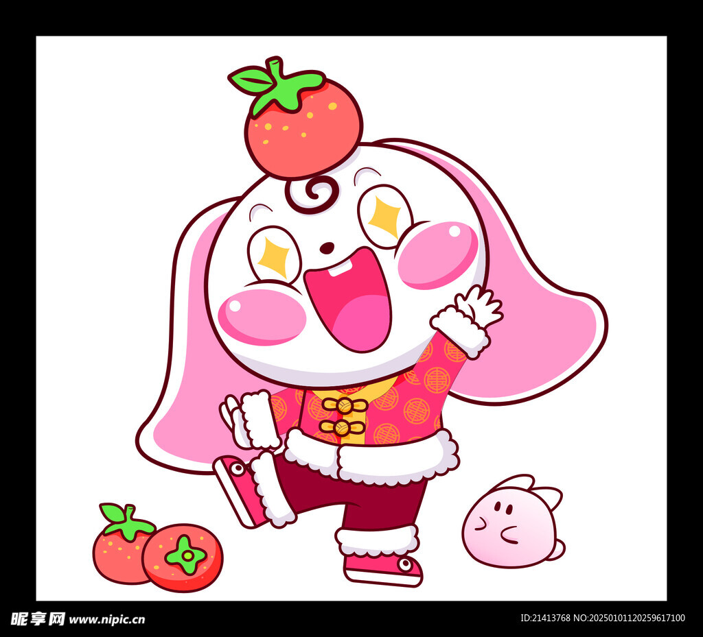 手绘卡通小兔