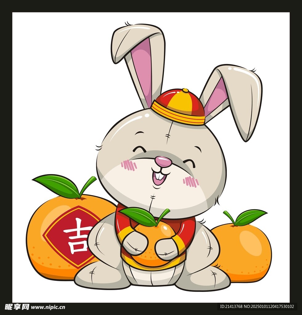 手绘卡通小兔