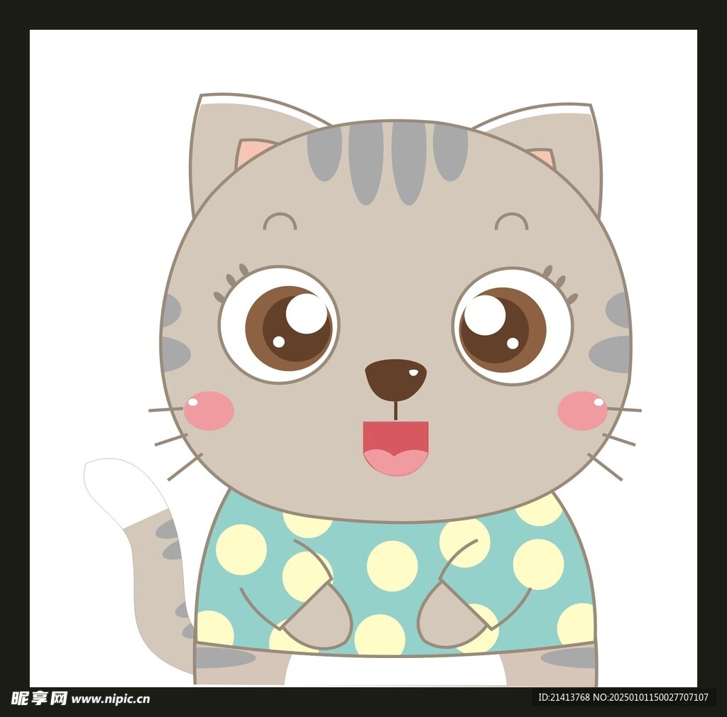 手绘卡通小猫