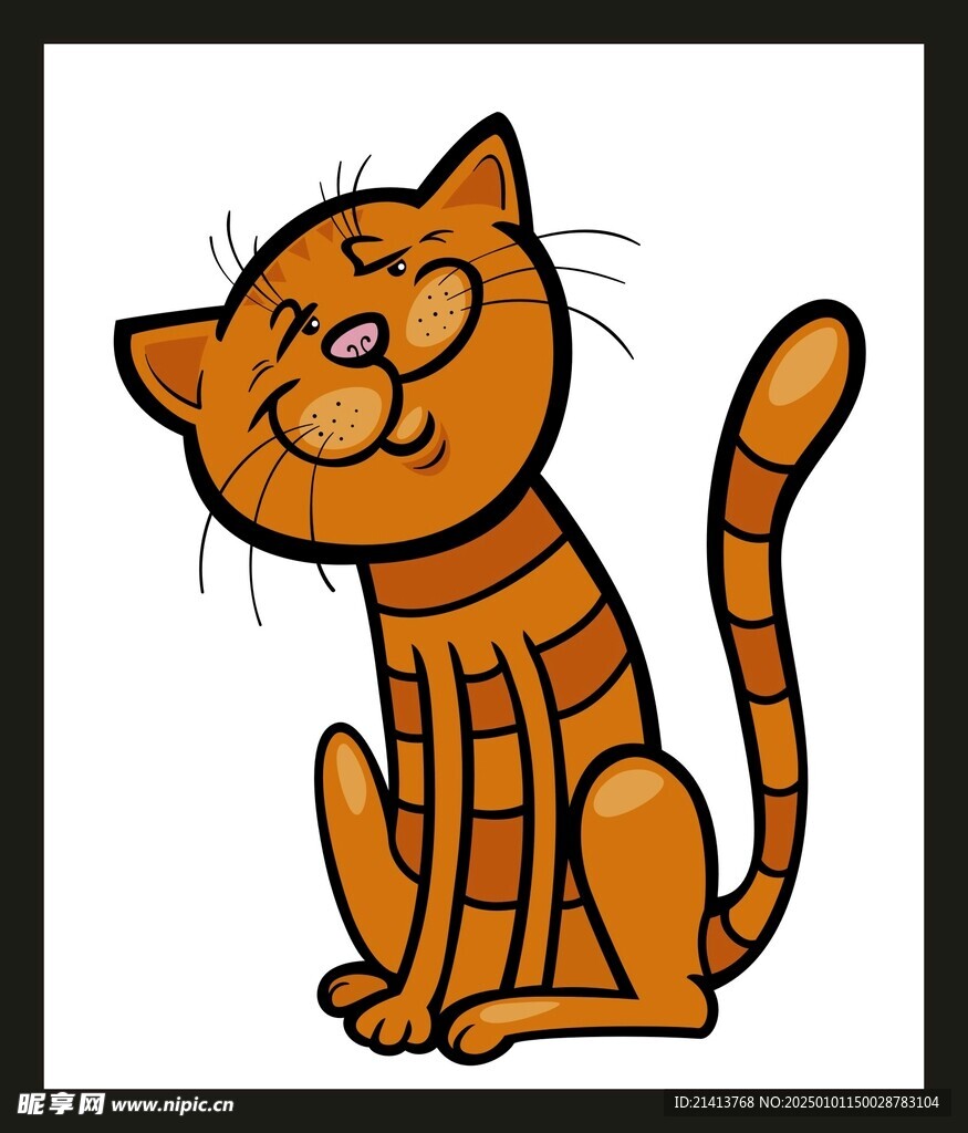 手绘卡通小猫