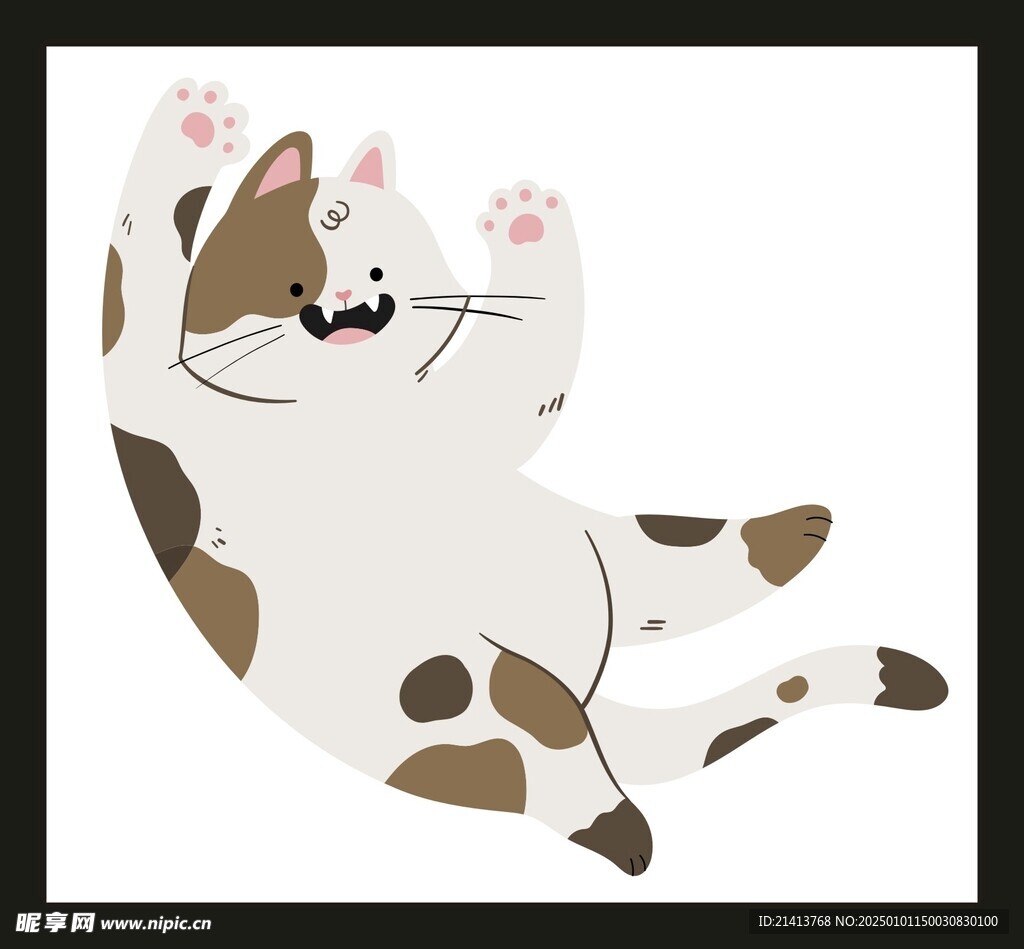 手绘卡通小猫