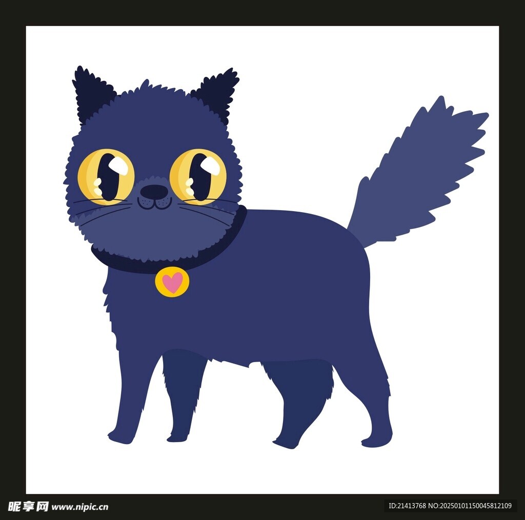 手绘卡通小猫
