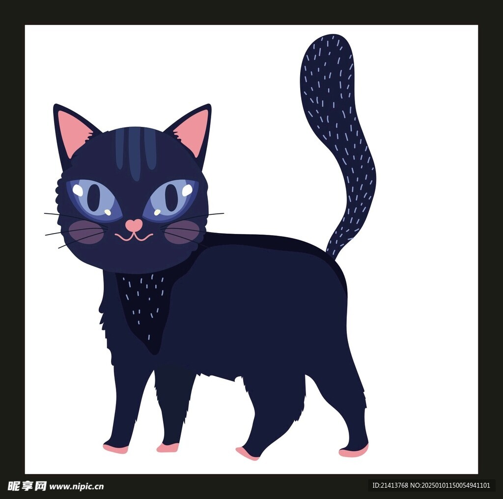 手绘卡通小猫
