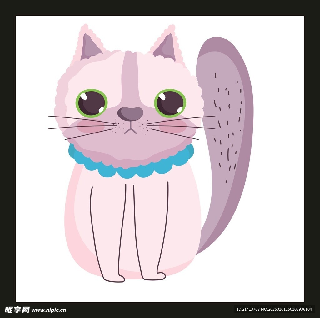 手绘卡通小猫