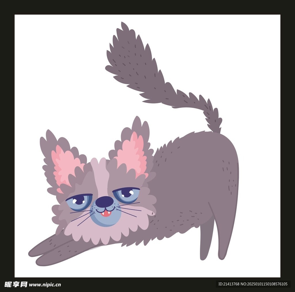 手绘卡通小猫