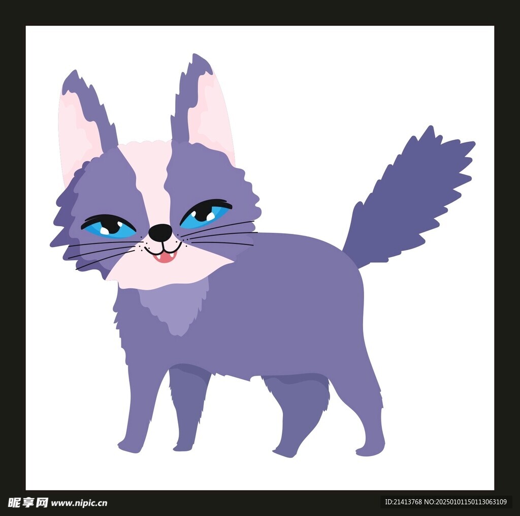 手绘卡通小猫