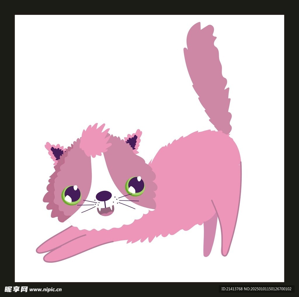 手绘卡通小猫