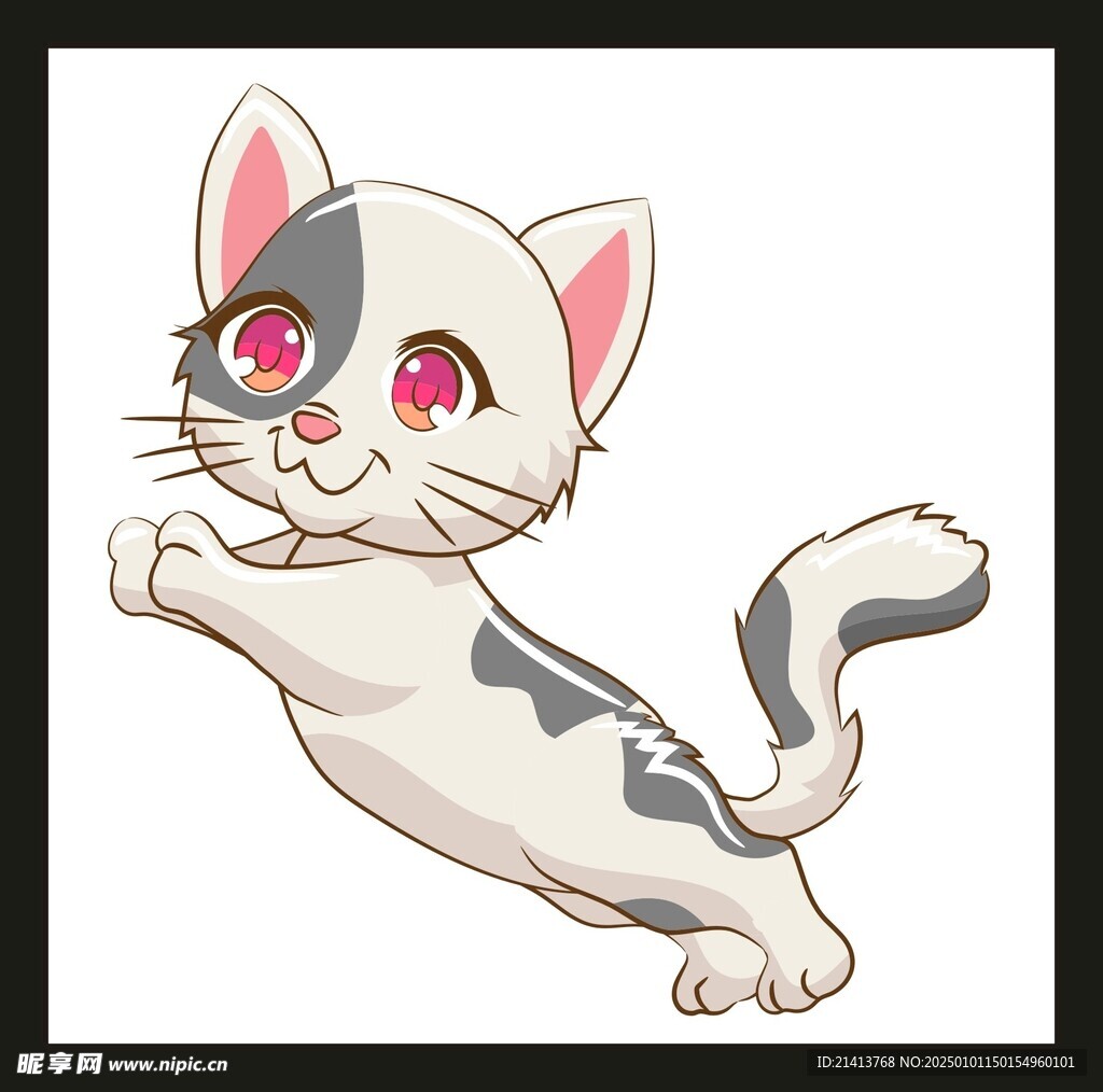 手绘卡通小猫