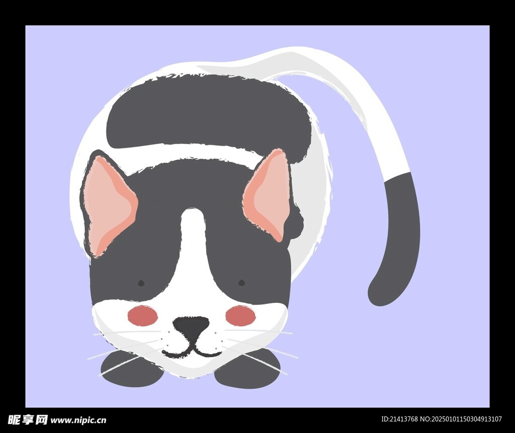 手绘卡通小猫