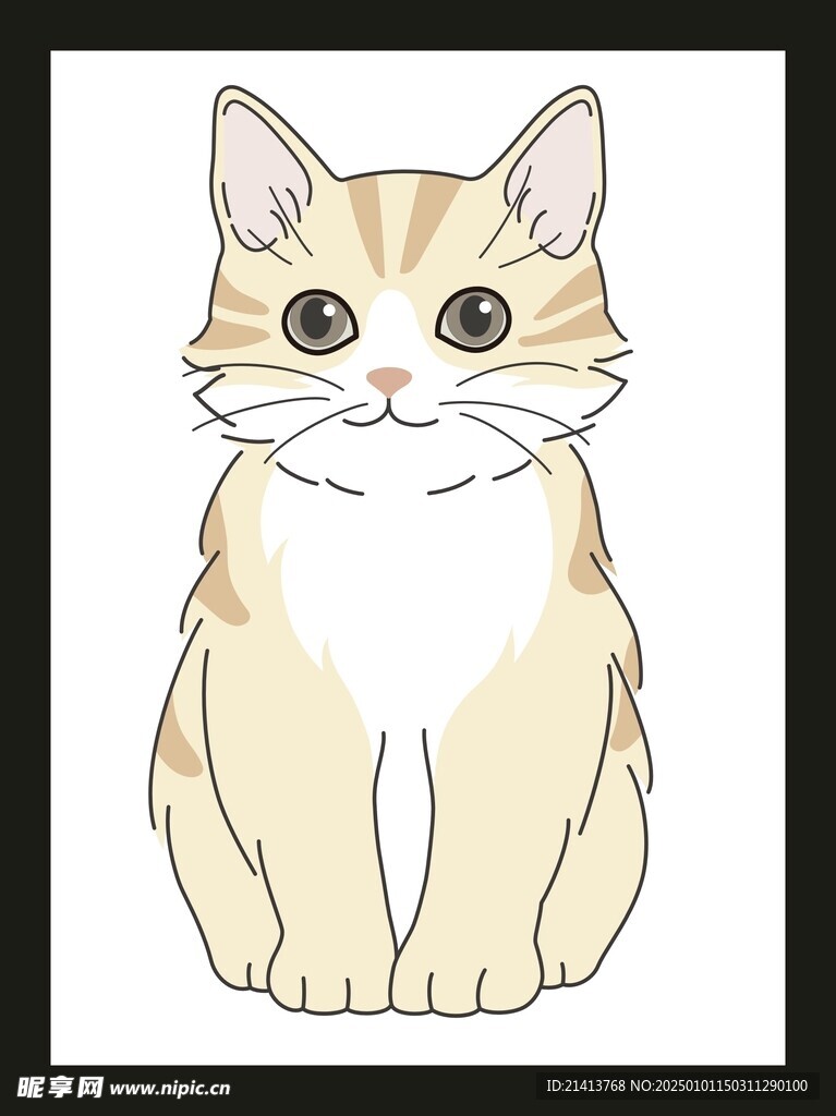 手绘卡通小猫