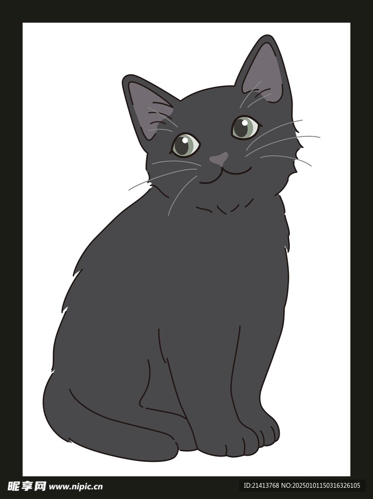 手绘卡通小猫