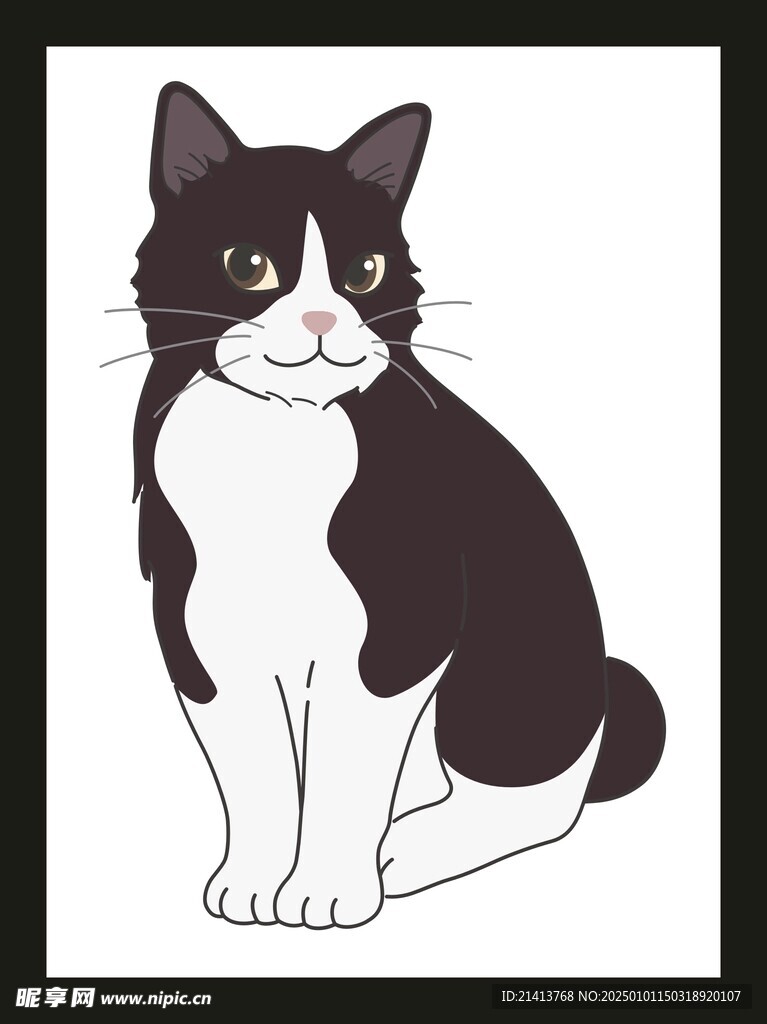 手绘卡通小猫
