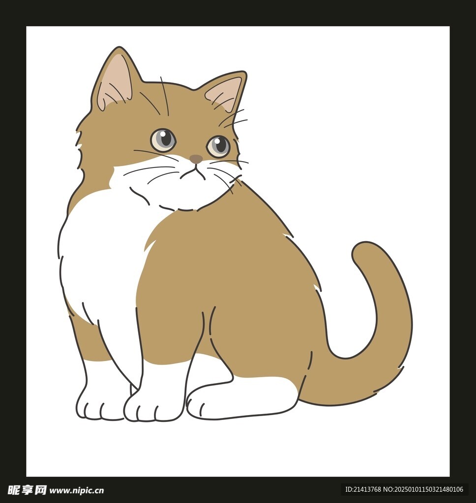 手绘卡通小猫