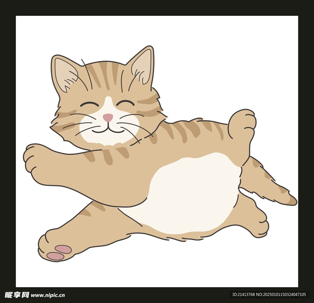 手绘卡通小猫