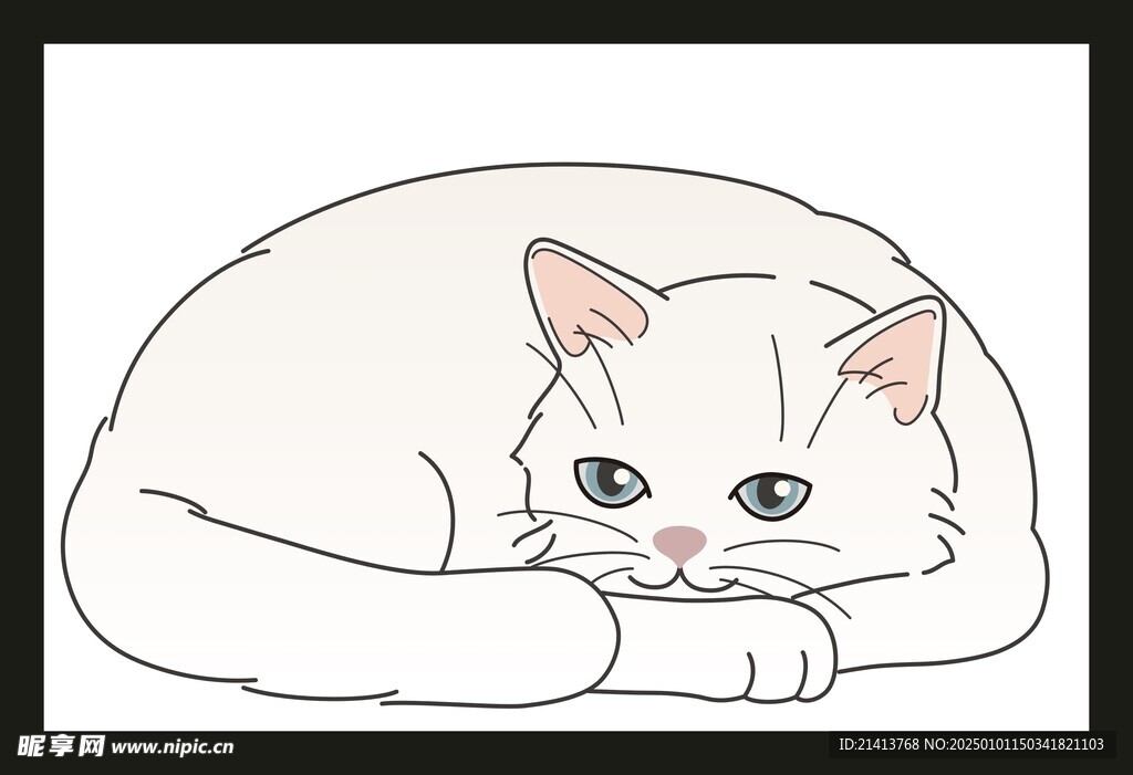 手绘卡通小猫