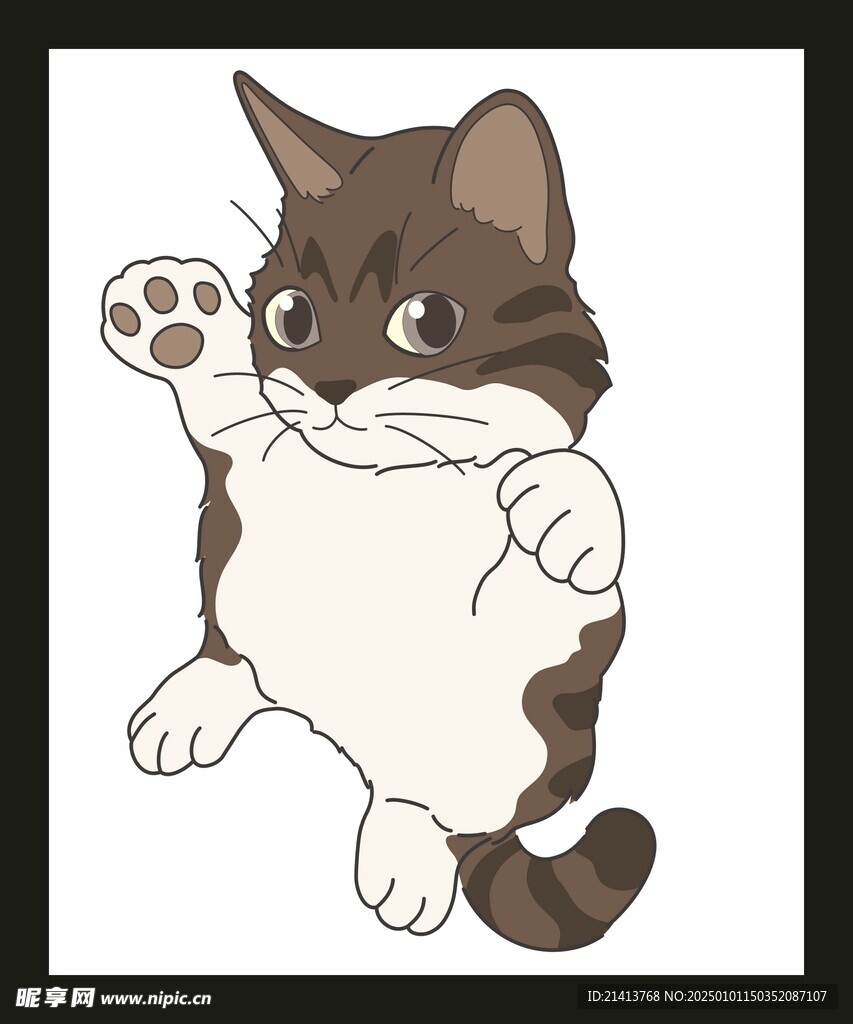手绘卡通小猫