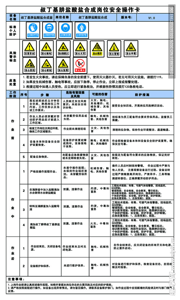 叔丁基肼盐酸盐合成岗位安全操作