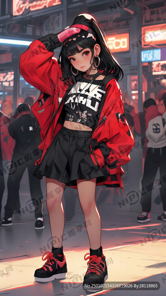 赛博街舞女孩 潮流穿搭