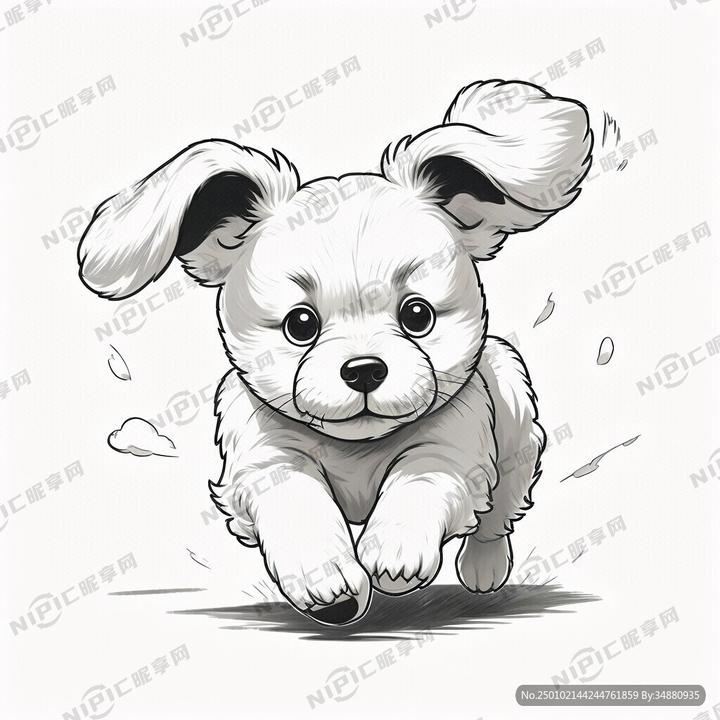 泰迪狗 在奔跑中