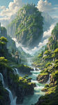 绿水青山，神仙下凡