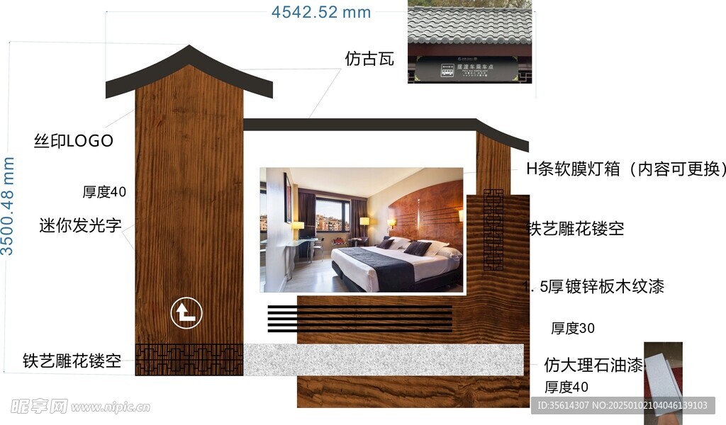 仿古标识牌