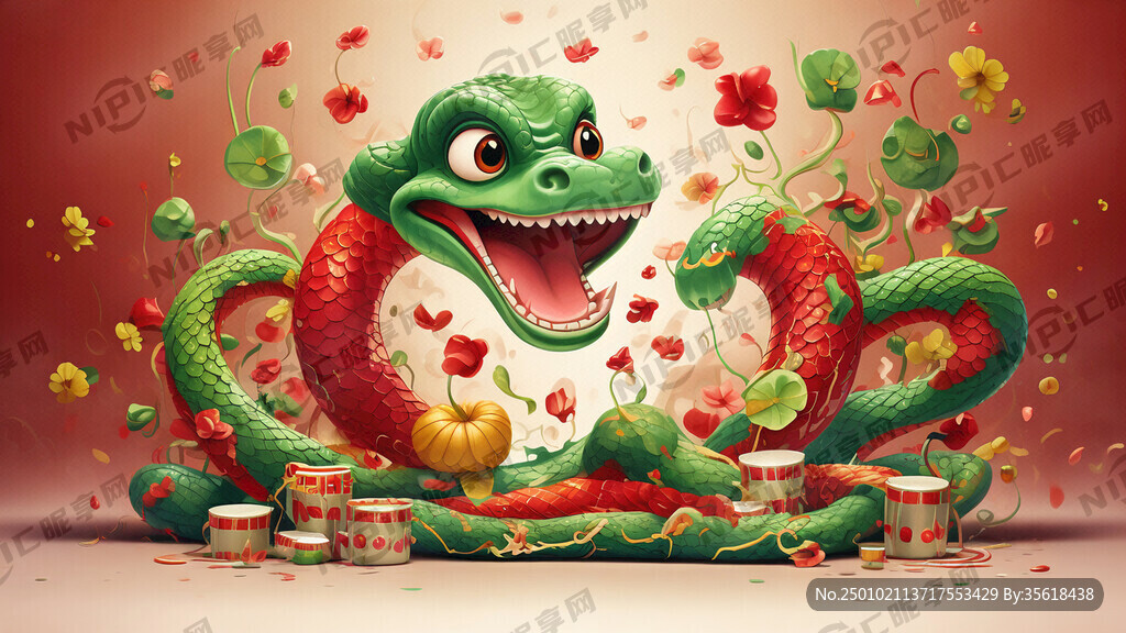 卡通蛇年主题利率表