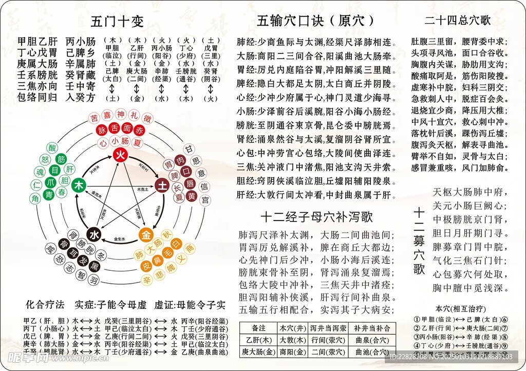 针灸 五输穴 五行相克