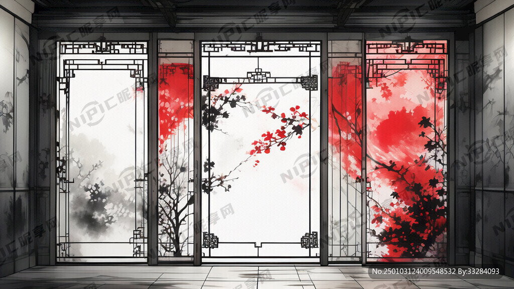 厕所门前屏风图