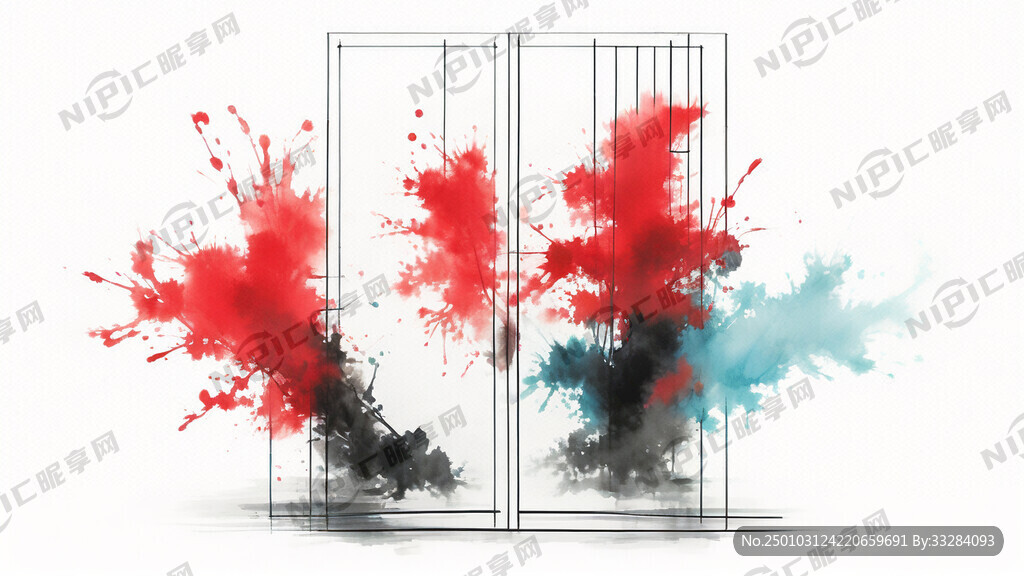 厕所门前屏风简约图