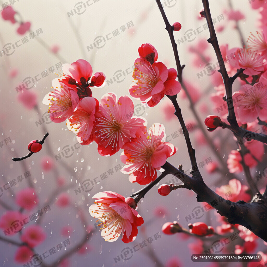 梅花 颜色鲜艳 喜上眉梢