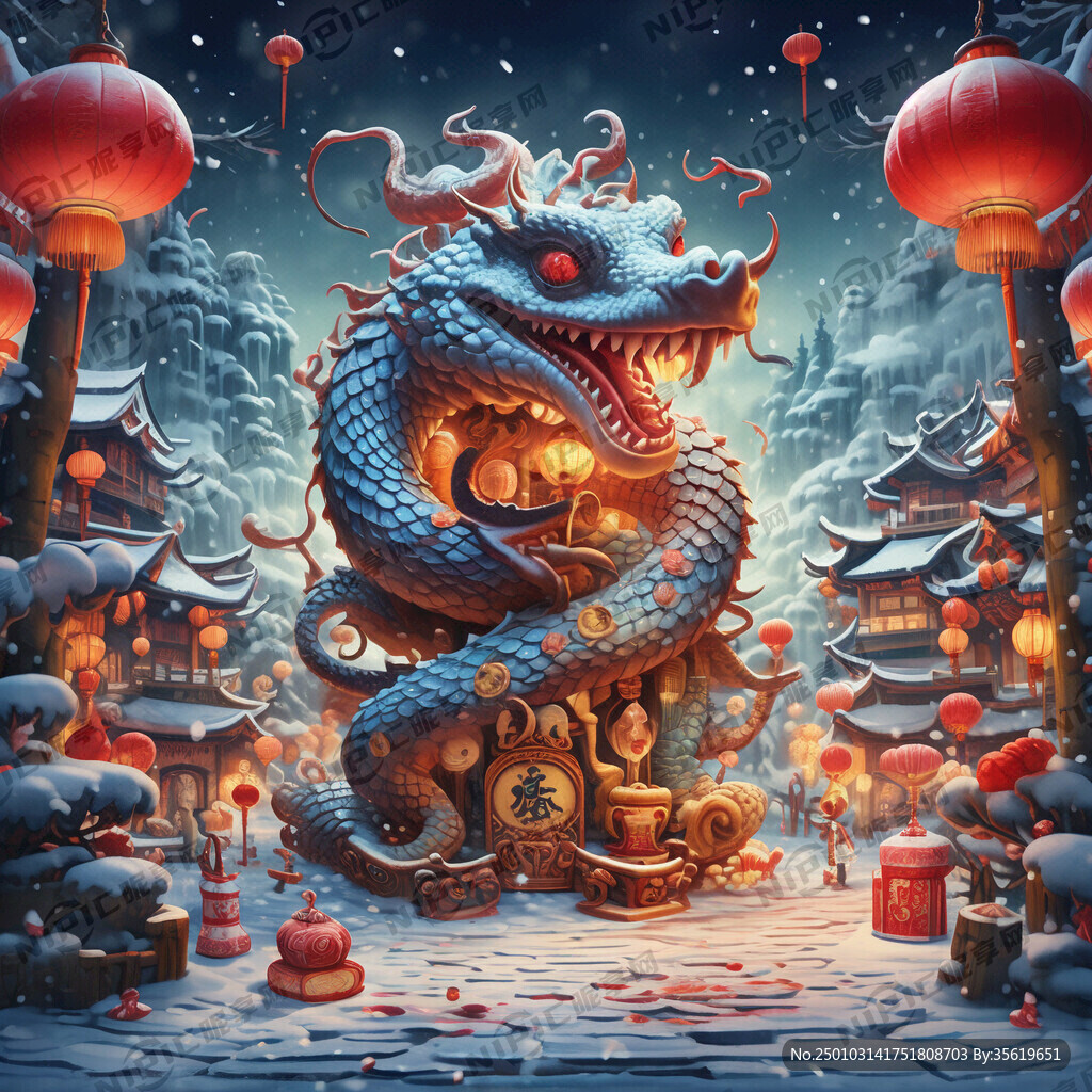 新春大吉 瑞蛇送福 雪乡嘉年华