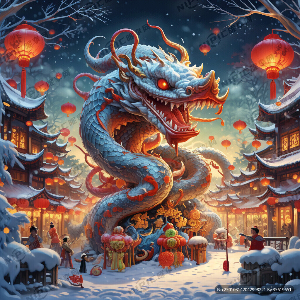 新春大吉 瑞蛇送福 雪乡嘉年华