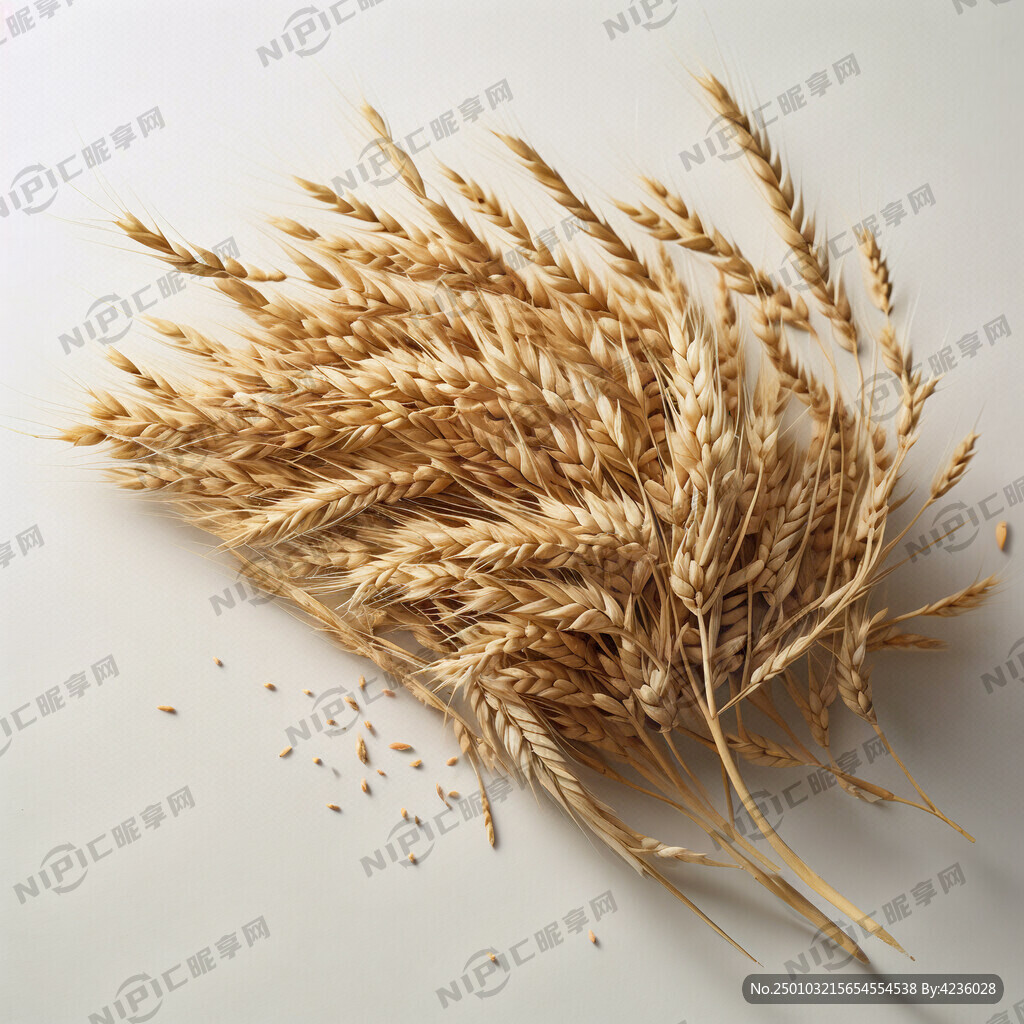 小麦 白色背景