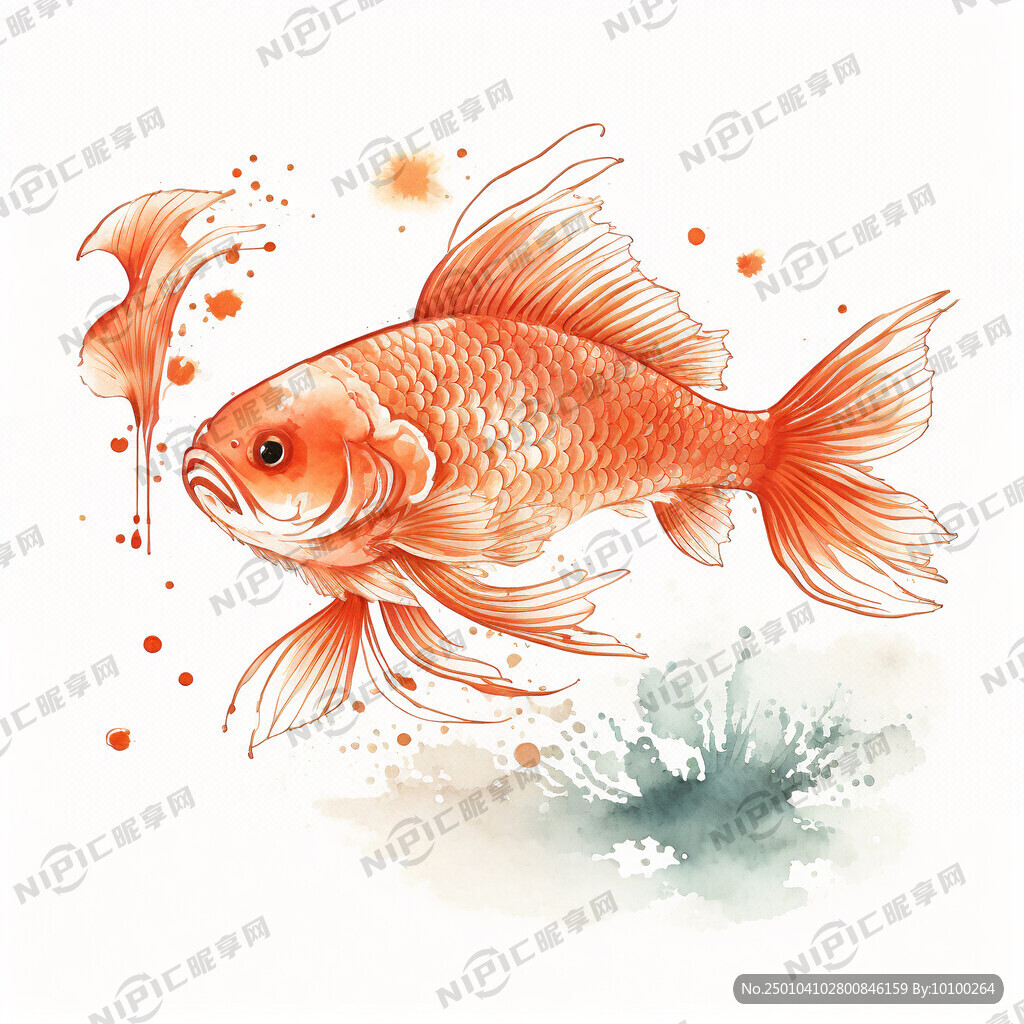 鱼 卡通 春节喜庆欢乐