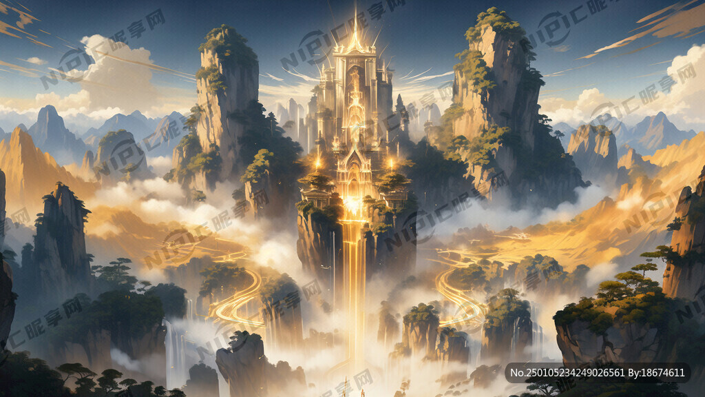 张家界山 张家界玉笔峰 简笔画