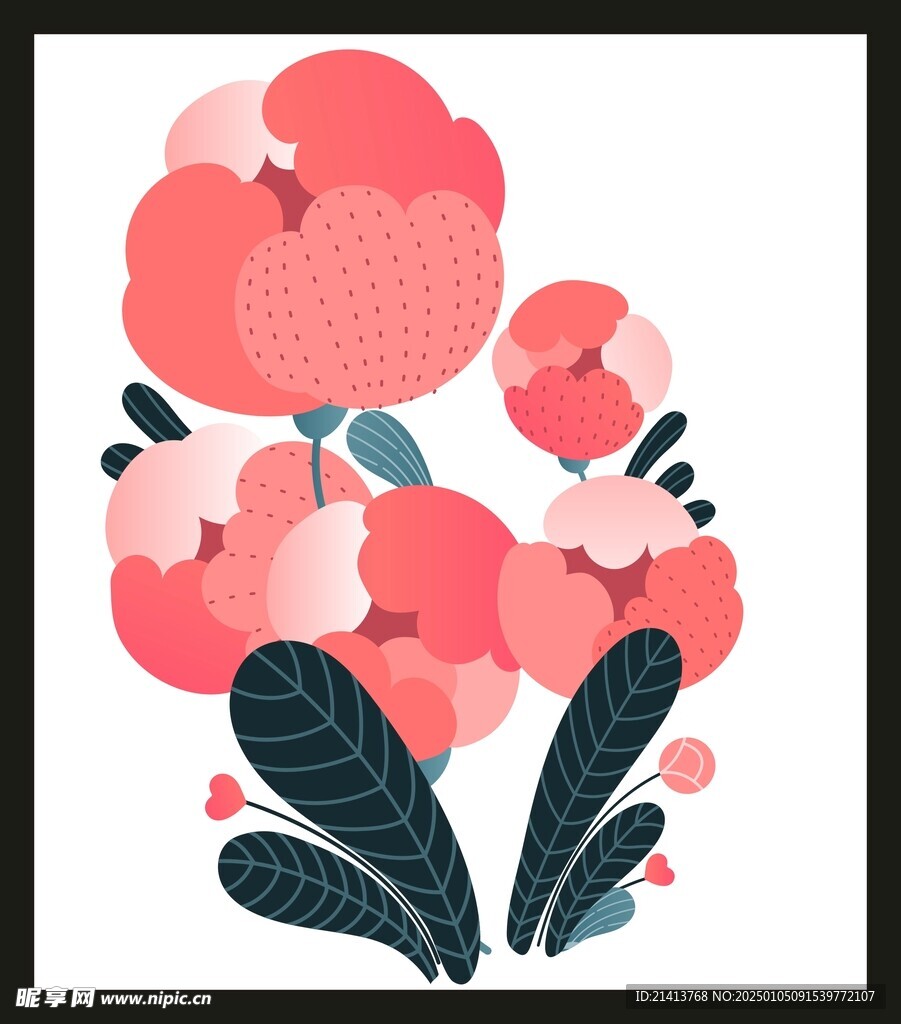 手绘花卉花朵