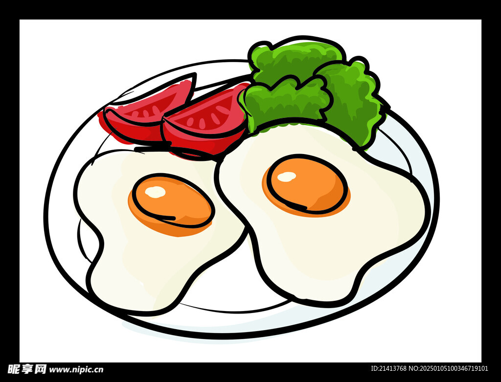 手绘美食佳肴