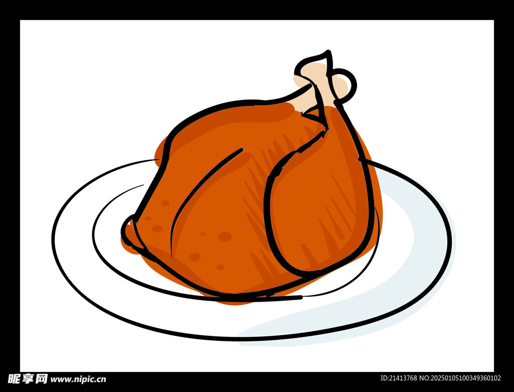 手绘美食佳肴