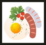 手绘美食佳肴