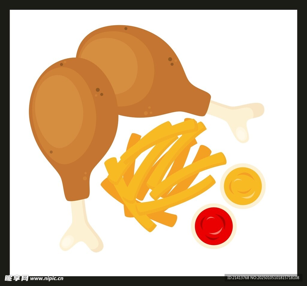 手绘美食佳肴