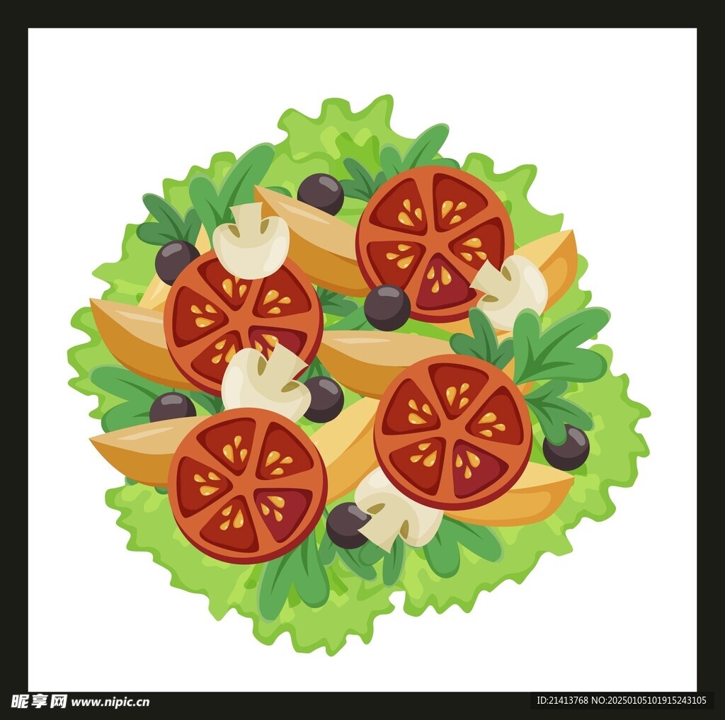 手绘美食佳肴