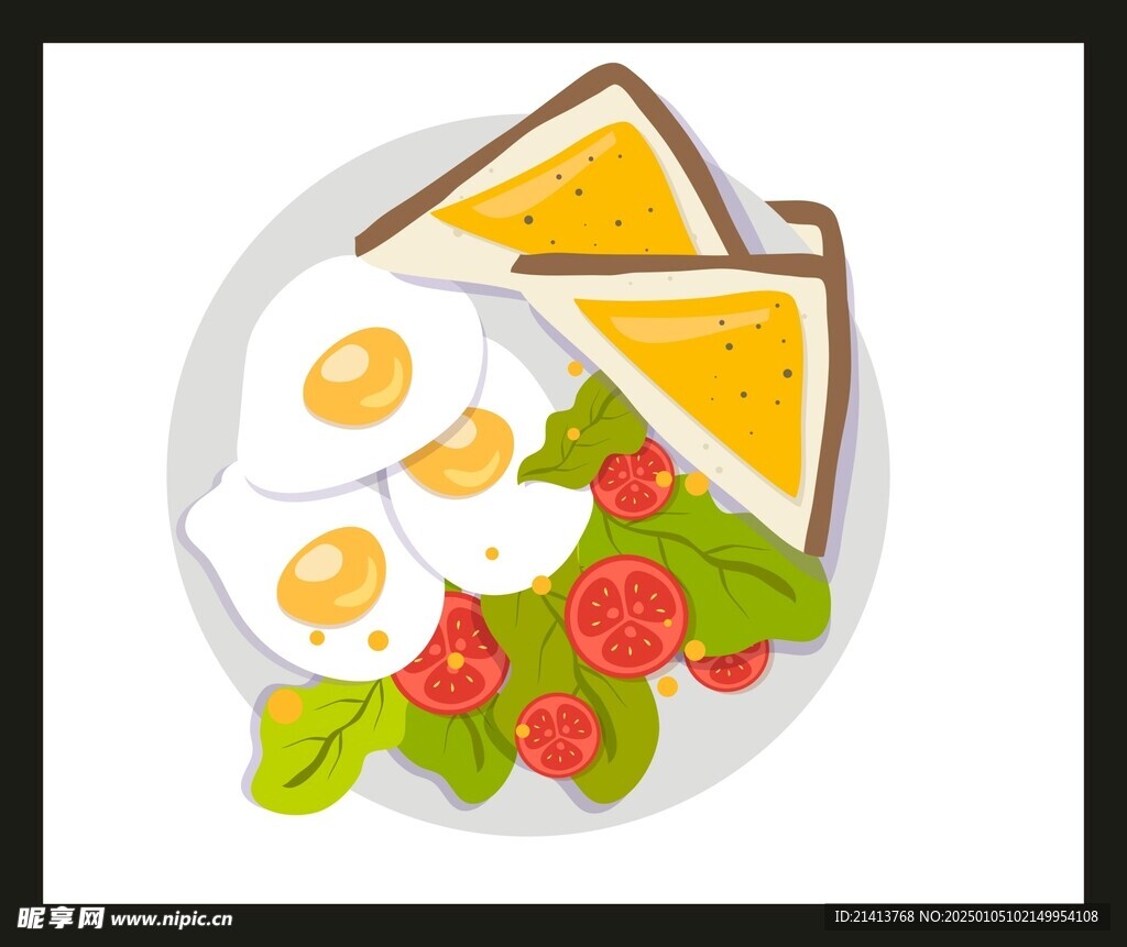 手绘美食佳肴
