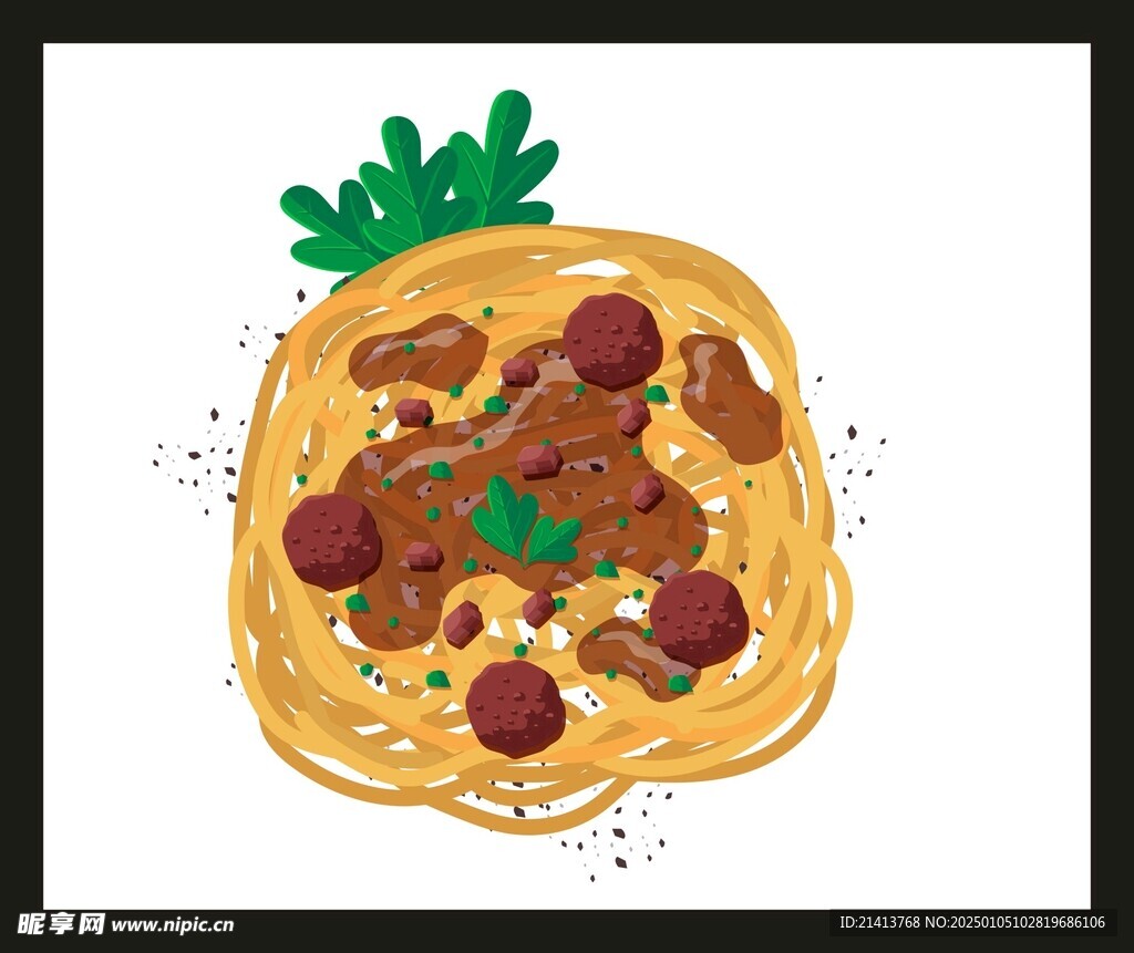 手绘美食佳肴