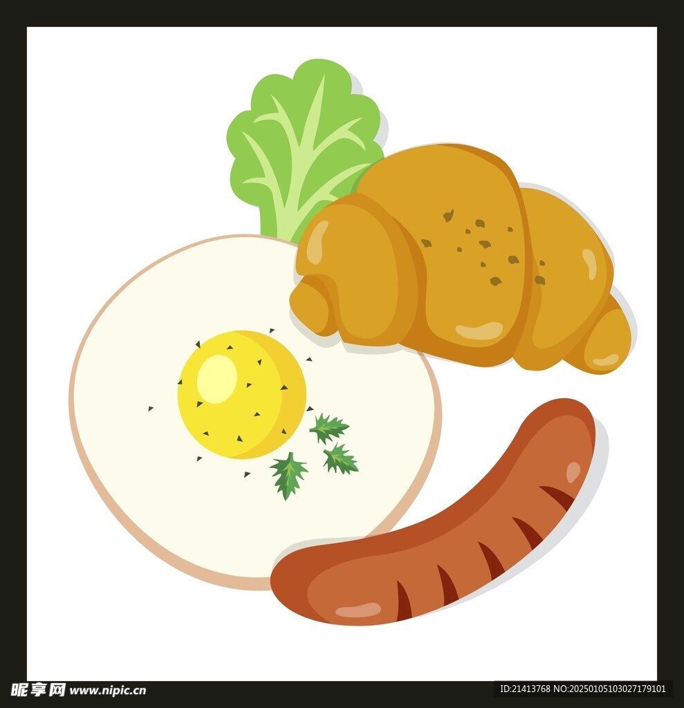 手绘美食佳肴