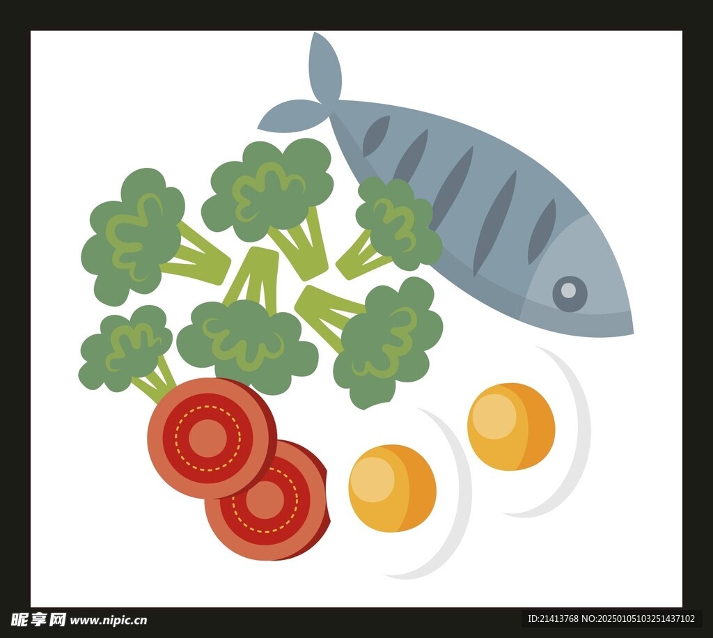 手绘美食佳肴
