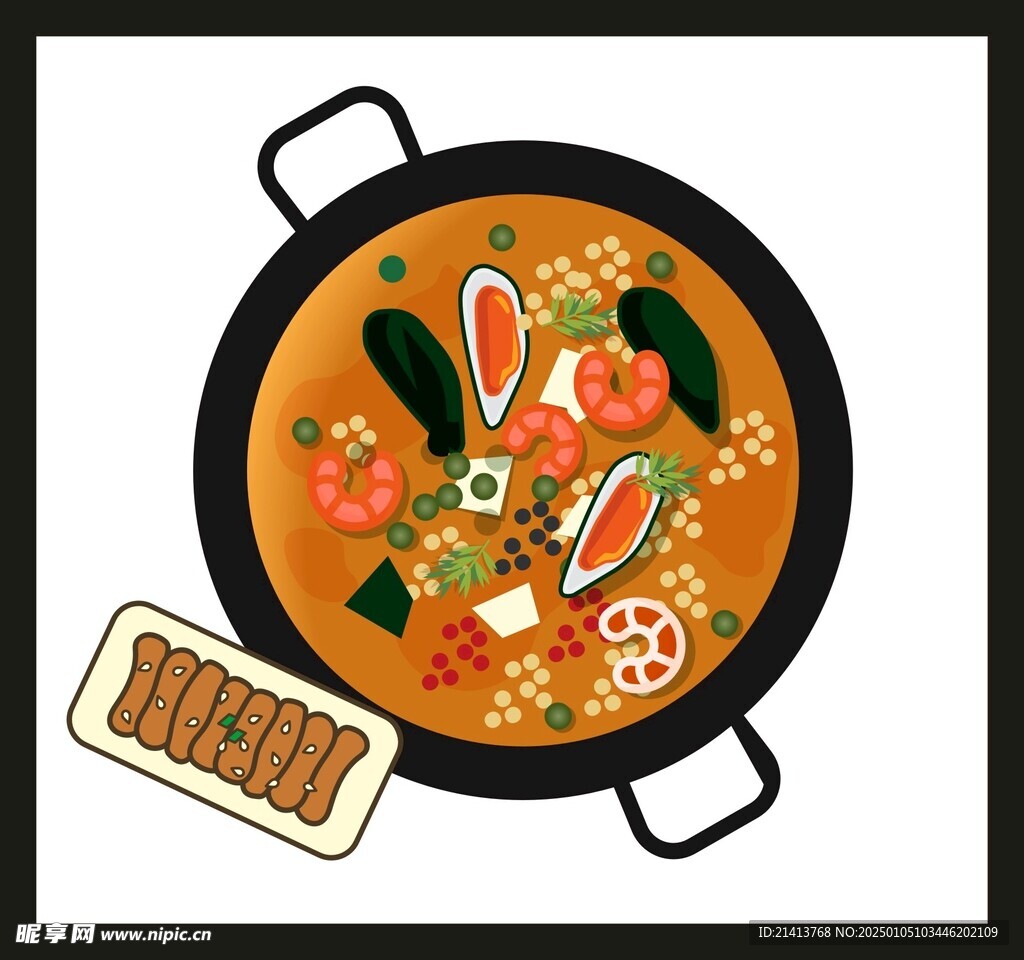 手绘美食佳肴