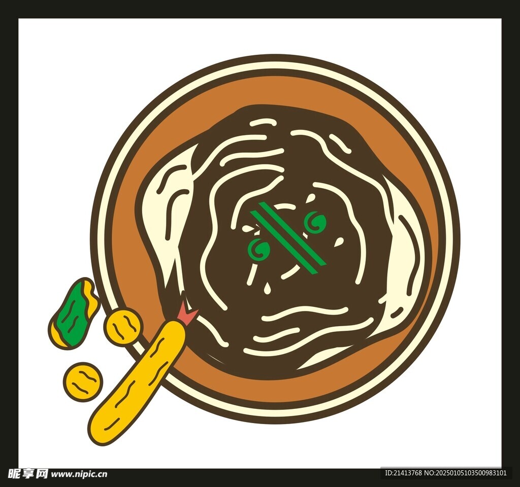 手绘美食佳肴