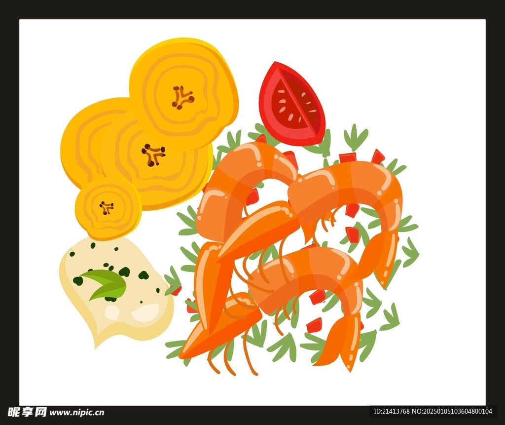 手绘美食佳肴 